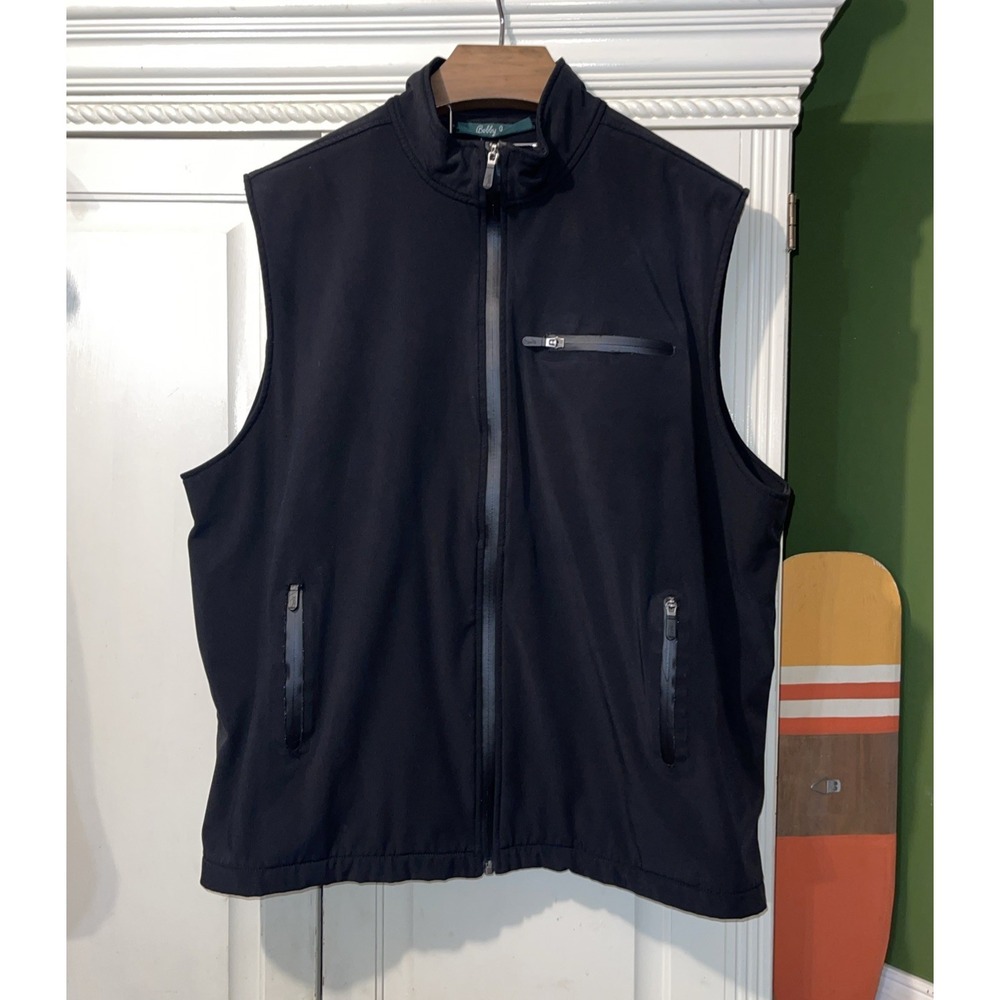 Bobby Jones Performance Golf Vest Jacket Men XXL Black Soft‎ Shell